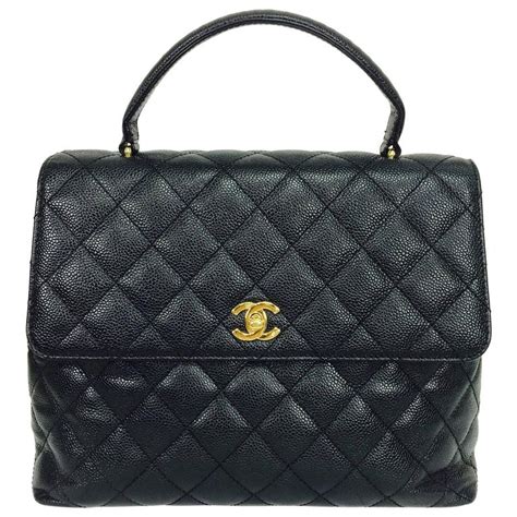 chanel black handle bag|vintage Chanel top handle bag.